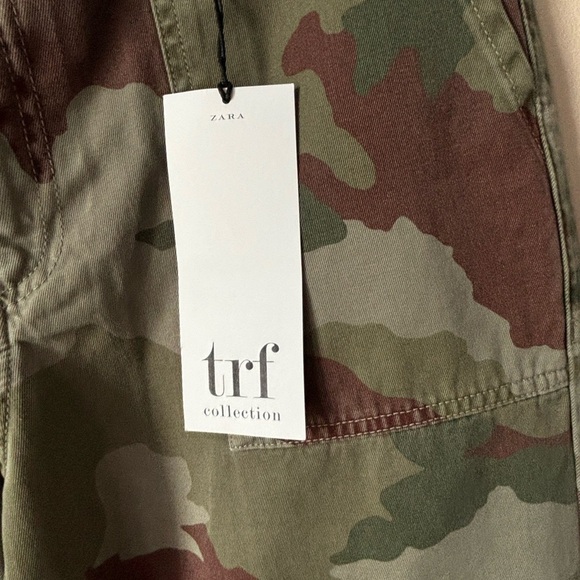 NEW ZARA Sz 6 Cargo Wide Leg Pants Camo - Picture 7 of 12